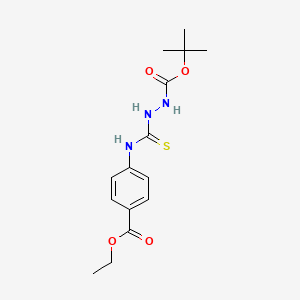 molecular formula C15H21N3O4S B4871485 tert-butyl 2-({[4-(ethoxycarbonyl)phenyl]amino}carbonothioyl)hydrazinecarboxylate 