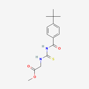 molecular formula C15H20N2O3S B4871579 methyl N-{[(4-tert-butylbenzoyl)amino]carbonothioyl}glycinate 
