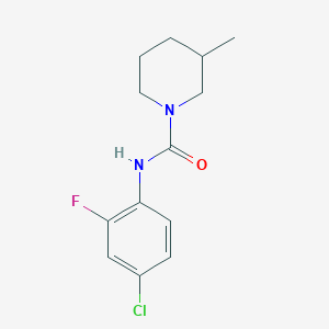 molecular formula C13H16ClFN2O B4871664 N-(4-chloro-2-fluorophenyl)-3-methylpiperidine-1-carboxamide 