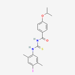 molecular formula C19H21IN2O2S B4872081 N-[(4-iodo-2,5-dimethylphenyl)carbamothioyl]-4-(propan-2-yloxy)benzamide 