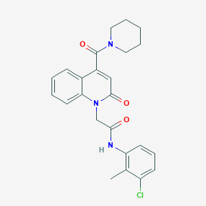 molecular formula C24H24ClN3O3 B4872210 N-(3-CHLORO-2-METHYLPHENYL)-2-[2-OXO-4-(PIPERIDINE-1-CARBONYL)-1,2-DIHYDROQUINOLIN-1-YL]ACETAMIDE 