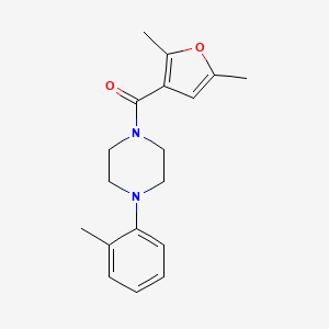 molecular formula C18H22N2O2 B4872230 (2,5-DIMETHYL-3-FURYL)[4-(2-METHYLPHENYL)PIPERAZINO]METHANONE 