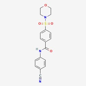 molecular formula C18H17N3O4S B4872242 N-(4-cyanophenyl)-4-(4-morpholinylsulfonyl)benzamide 