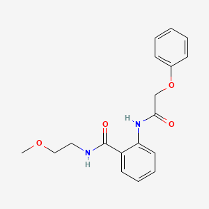 molecular formula C18H20N2O4 B4872288 N-(2-methoxyethyl)-2-[(phenoxyacetyl)amino]benzamide 
