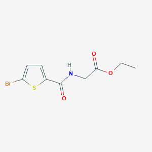 molecular formula C9H10BrNO3S B4872337 ETHYL 2-{[(5-BROMO-2-THIENYL)CARBONYL]AMINO}ACETATE 