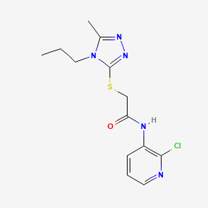 molecular formula C13H16ClN5OS B4872380 N-(2-chloro-3-pyridinyl)-2-[(5-methyl-4-propyl-4H-1,2,4-triazol-3-yl)thio]acetamide 