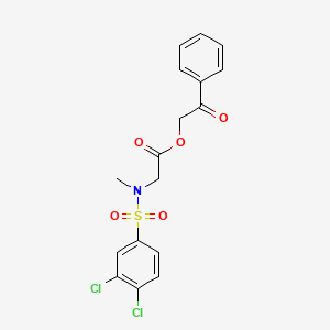 molecular formula C17H15Cl2NO5S B4872440 Phenacyl 2-[(3,4-dichlorophenyl)sulfonyl-methylamino]acetate 
