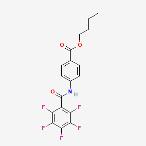 molecular formula C18H14F5NO3 B4872746 Butyl 4-[(2,3,4,5,6-pentafluorobenzoyl)amino]benzoate 