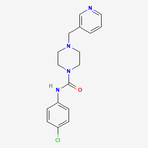 molecular formula C17H19ClN4O B4872781 N-(4-chlorophenyl)-4-[(pyridin-3-yl)methyl]piperazine-1-carboxamide 