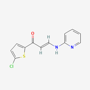 molecular formula C12H9ClN2OS B4872965 (E)-1-(5-chlorothiophen-2-yl)-3-(pyridin-2-ylamino)prop-2-en-1-one 