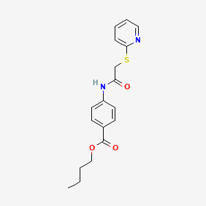 molecular formula C18H20N2O3S B4872992 butyl 4-[2-(pyridin-2-ylsulfanyl)acetamido]benzoate 