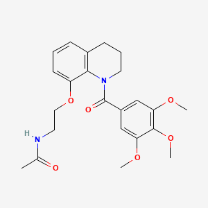 molecular formula C23H28N2O6 B4873090 N-(2-{[1-(3,4,5-trimethoxybenzoyl)-1,2,3,4-tetrahydroquinolin-8-yl]oxy}ethyl)acetamide 