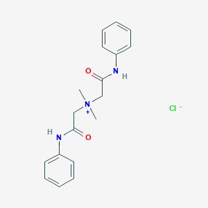 molecular formula C18H22ClN3O2 B048731 Bis(2-anilino-2-oxo-ethyl)-dimethyl-ammonium;chloride CAS No. 1042-42-8
