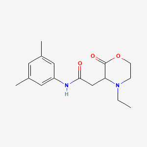 molecular formula C16H22N2O3 B4873154 N-(3,5-dimethylphenyl)-2-(4-ethyl-2-oxomorpholin-3-yl)acetamide 