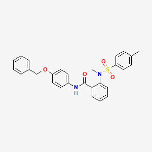 molecular formula C28H26N2O4S B4873156 N-[4-(benzyloxy)phenyl]-2-{methyl[(4-methylphenyl)sulfonyl]amino}benzamide 