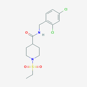 molecular formula C15H20Cl2N2O3S B4873302 N-(2,4-dichlorobenzyl)-1-(ethylsulfonyl)piperidine-4-carboxamide 