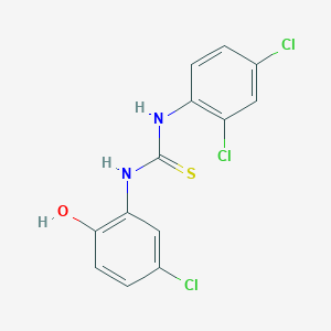 molecular formula C13H9Cl3N2OS B4873449 N-(5-chloro-2-hydroxyphenyl)-N'-(2,4-dichlorophenyl)thiourea 