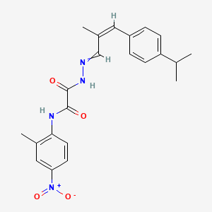 molecular formula C22H24N4O4 B4873569 2-{2-[(Z)-3-(4-ISOPROPYLPHENYL)-2-METHYL-2-PROPENYLIDENE]HYDRAZINO}-N~1~-(2-METHYL-4-NITROPHENYL)-2-OXOACETAMIDE 