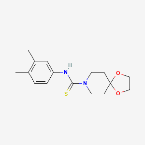 molecular formula C16H22N2O2S B4873622 N-(3,4-dimethylphenyl)-1,4-dioxa-8-azaspiro[4.5]decane-8-carbothioamide 