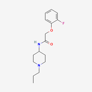 molecular formula C16H23FN2O2 B4873727 2-(2-fluorophenoxy)-N-(1-propylpiperidin-4-yl)acetamide 