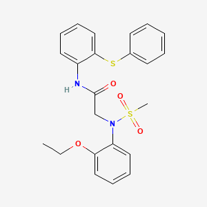 molecular formula C23H24N2O4S2 B4873750 N~2~-(2-ethoxyphenyl)-N~2~-(methylsulfonyl)-N~1~-[2-(phenylthio)phenyl]glycinamide 
