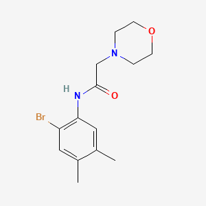 molecular formula C14H19BrN2O2 B4873780 N-(2-bromo-4,5-dimethylphenyl)-2-(morpholin-4-yl)acetamide 