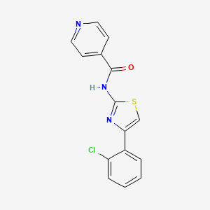 molecular formula C15H10ClN3OS B4873960 N-[4-(2-chlorophenyl)-1,3-thiazol-2-yl]pyridine-4-carboxamide 