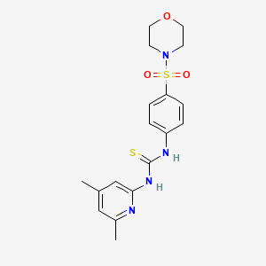 molecular formula C18H22N4O3S2 B4873962 N-(4,6-dimethyl-2-pyridinyl)-N'-[4-(4-morpholinylsulfonyl)phenyl]thiourea 