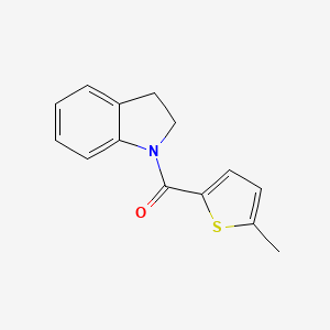 molecular formula C14H13NOS B4874020 Indolin-1-yl(5-methylthiophen-2-yl)methanone 