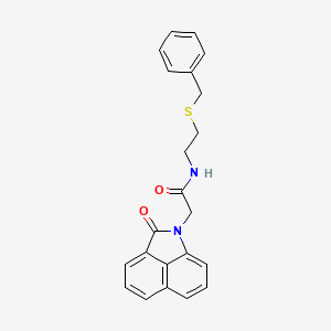 molecular formula C22H20N2O2S B4874268 N-[2-(benzylsulfanyl)ethyl]-2-(2-oxobenzo[cd]indol-1(2H)-yl)acetamide 