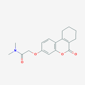 molecular formula C17H19NO4 B4874270 N,N-DIMETHYL-2-((6-OXO-7,8,9,10-TETRAHYDRO-6H-BENZO(C)CHROMEN-3-YL)OXY)ACETAMIDE 