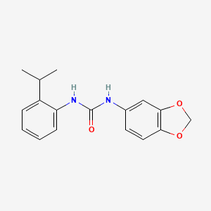 molecular formula C17H18N2O3 B4874355 N-(1,3-BENZODIOXOL-5-YL)-N'-(2-ISOPROPYLPHENYL)UREA 