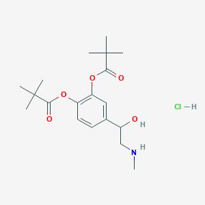 molecular formula C19H30ClNO5 B048744 Dipivefrin hydrochloride CAS No. 64019-93-8