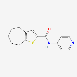 molecular formula C15H16N2OS B4874418 N-(PYRIDIN-4-YL)-4H5H6H7H8H-CYCLOHEPTA[B]THIOPHENE-2-CARBOXAMIDE 