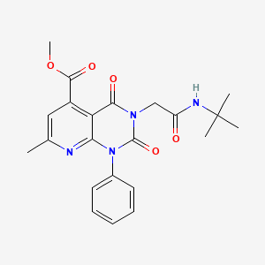 molecular formula C22H24N4O5 B4874444 METHYL 3-[(TERT-BUTYLCARBAMOYL)METHYL]-7-METHYL-2,4-DIOXO-1-PHENYL-1H,2H,3H,4H-PYRIDO[2,3-D]PYRIMIDINE-5-CARBOXYLATE 