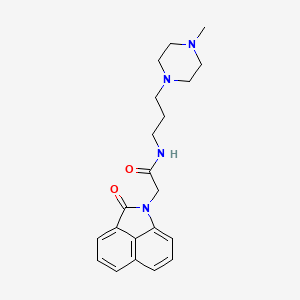 molecular formula C21H26N4O2 B4874456 N-[3-(4-methyl-1-piperazinyl)propyl]-2-(2-oxobenzo[cd]indol-1(2H)-yl)acetamide 