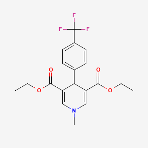molecular formula C19H20F3NO4 B4874564 Diethyl 1-methyl-4-[4-(trifluoromethyl)phenyl]-1,4-dihydropyridine-3,5-dicarboxylate 