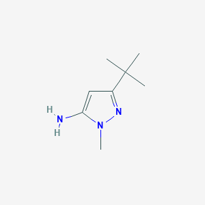 molecular formula C8H15N3 B048747 3-叔丁基-1-甲基-1H-吡唑-5-胺 CAS No. 118430-73-2