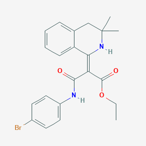 molecular formula C22H23BrN2O3 B4874896 ethyl 3-[(4-bromophenyl)amino]-2-(3,3-dimethyl-3,4-dihydro-1(2H)-isoquinolinylidene)-3-oxopropanoate 
