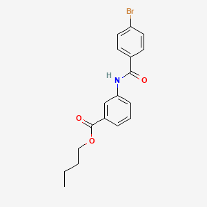 molecular formula C18H18BrNO3 B4874998 BUTYL 3-(4-BROMOBENZAMIDO)BENZOATE 