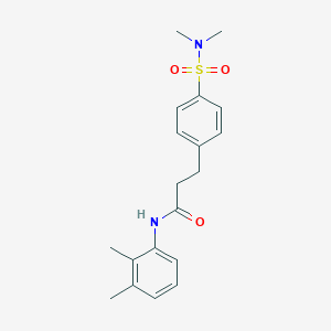 molecular formula C19H24N2O3S B4875119 N-(2,3-dimethylphenyl)-3-[4-(dimethylsulfamoyl)phenyl]propanamide 