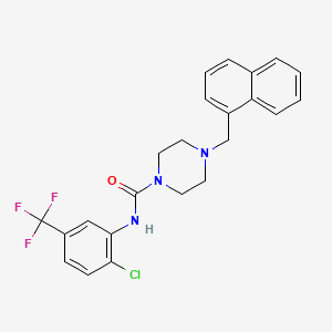 molecular formula C23H21ClF3N3O B4875149 N-[2-CHLORO-5-(TRIFLUOROMETHYL)PHENYL]-4-[(NAPHTHALEN-1-YL)METHYL]PIPERAZINE-1-CARBOXAMIDE 