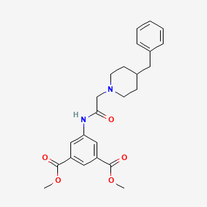 molecular formula C24H28N2O5 B4875297 DIMETHYL 5-{[2-(4-BENZYLPIPERIDINO)ACETYL]AMINO}ISOPHTHALATE 