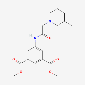 molecular formula C18H24N2O5 B4875405 DIMETHYL 5-{[2-(3-METHYLPIPERIDINO)ACETYL]AMINO}ISOPHTHALATE 