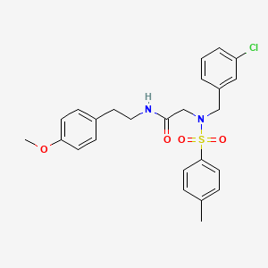 molecular formula C25H27ClN2O4S B4875527 N~2~-(3-chlorobenzyl)-N~1~-[2-(4-methoxyphenyl)ethyl]-N~2~-[(4-methylphenyl)sulfonyl]glycinamide 