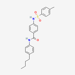 molecular formula C24H26N2O3S B4875593 N-(4-butylphenyl)-4-{[(4-methylphenyl)sulfonyl]amino}benzamide 