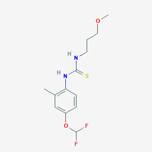 molecular formula C13H18F2N2O2S B4875628 N-[4-(difluoromethoxy)-2-methylphenyl]-N'-(3-methoxypropyl)thiourea 