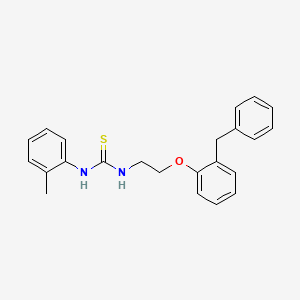 molecular formula C23H24N2OS B4875713 N-[2-(2-benzylphenoxy)ethyl]-N'-(2-methylphenyl)thiourea 