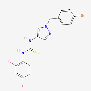 molecular formula C17H13BrF2N4S B4875760 N-[1-(4-bromobenzyl)-1H-pyrazol-4-yl]-N'-(2,4-difluorophenyl)thiourea 