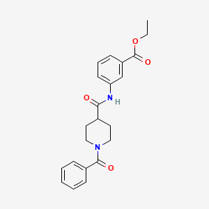 molecular formula C22H24N2O4 B4875801 ETHYL 3-(1-BENZOYLPIPERIDINE-4-AMIDO)BENZOATE 
